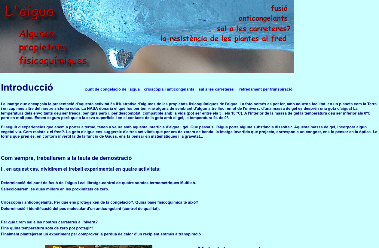 Propietats de l'aigua | Recurso educativo 34536