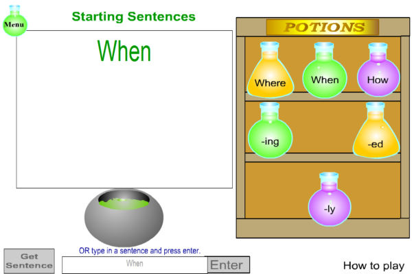 Game: Sentence magic | Recurso educativo 35277