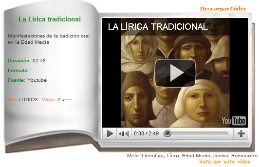 La Lírica tradicional | Recurso educativo 36358