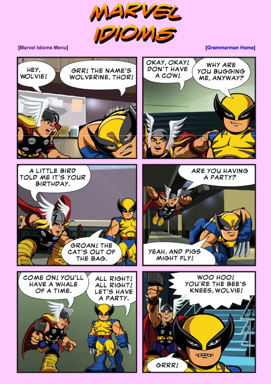 Comic: Marvel Idioms | Recurso educativo 40560
