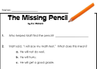 The missing pencil | Recurso educativo 42803
