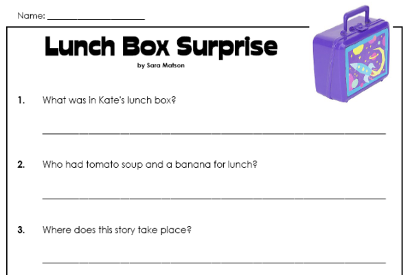 Lunch box surprise | Recurso educativo 42886