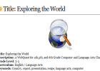 Webquest: Exploring the world | Recurso educativo 43120