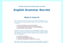 Grammar: Must and have to | Recurso educativo 58379