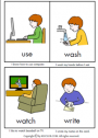 Verb cards: Use, wash | Recurso educativo 78858