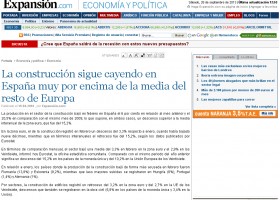 La construcción sigue cayendo en España muy por encima de la media del resto de Europa | Recurso educativo 32469