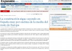 La construcción sigue cayendo en España muy por encima de la media del resto de Europa | Recurso educativo 32469