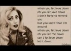 Lady Gaga - Let love down LYRICS | Recurso educativo 116903