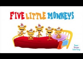 Ejercicio de listening con la canción Five Little Monkeys! de Canciones Infantiles | Recurso educativo 123164