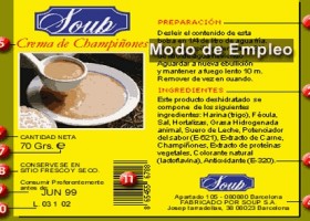 Imagen de una etiqueta de una crema de champiñones | Recurso educativo 421383