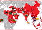 Mapa dels països participants a la Conferència de Bandung. | Recurso educativo 752177