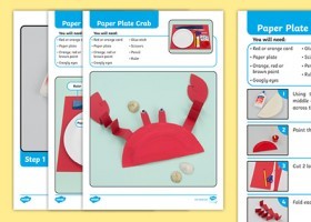 Paper Plate Crab Craft | Recurso educativo 781889