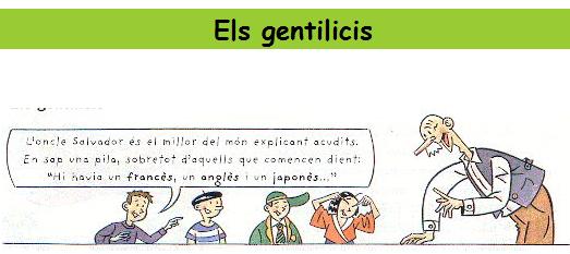 Fitxa: els gentilicis | Recurso educativo 43812