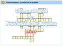 Crucigramas: Comunidades y provincias | Recurso educativo 29098