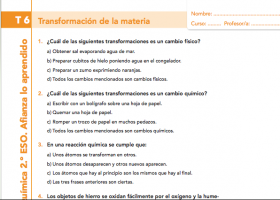 Transformación de la materia | Recurso educativo 744955