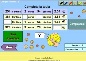 Compta euros i cèntims. | Recurso educativo 768661